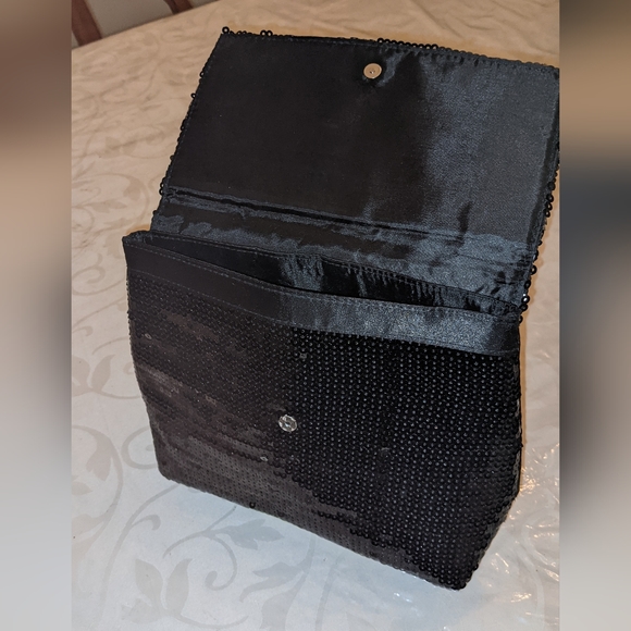 Sequins Makeup Utility Bag Blue-Black Shimmery - Picture 4 of 8